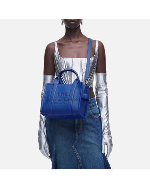 Marc Jacobs Blue The Small Leather Tote Bag