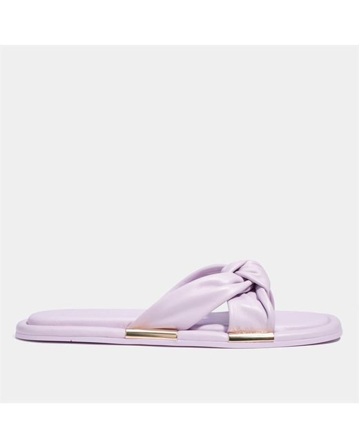 COACH Pink Brooklyn Leather Sandals