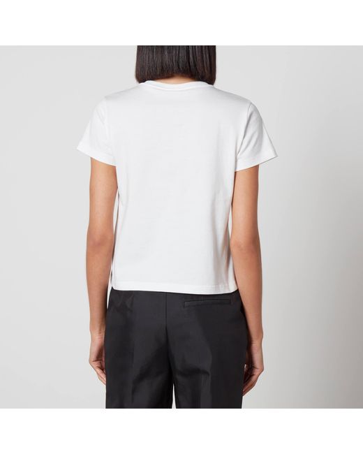 Alexander Wang White Essential Logo-Detailed Cotton T-Shirt