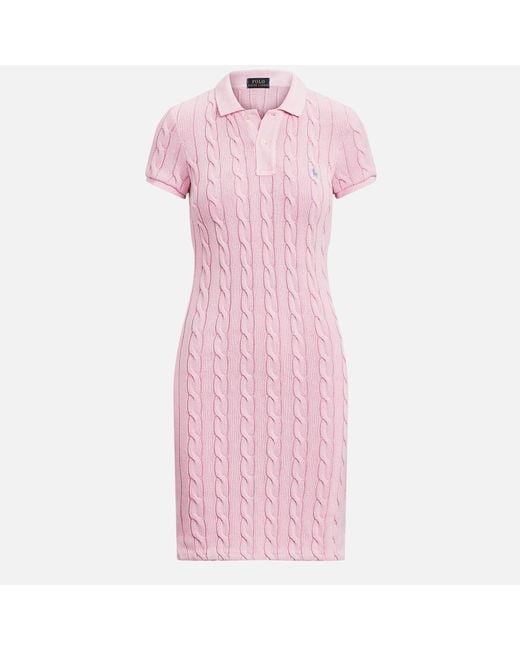 Polo Ralph Lauren Pink Cable Polo Dress
