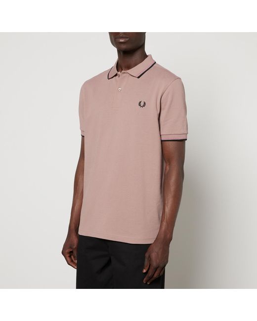Fred Perry Pink Twin Tipped Cotton-Piqué Polo Shirt for men