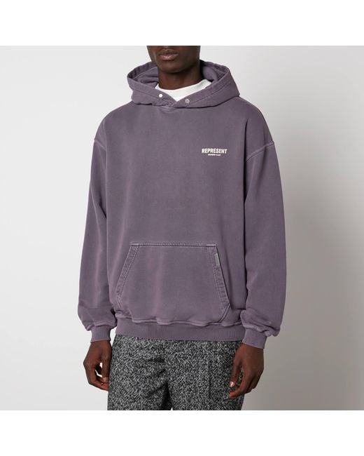 Represent Purple Owners Club Cotton-jersey Hoodie for men