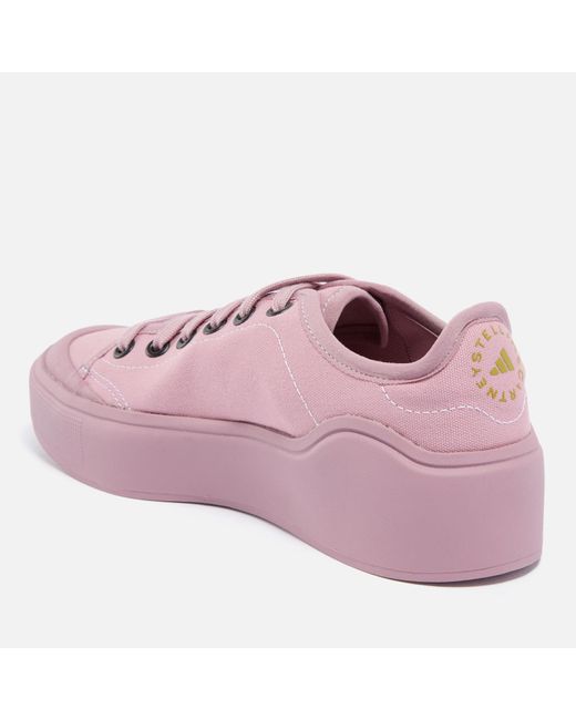 Adidas By Stella McCartney Pink Asmc Canvas Court Trainers