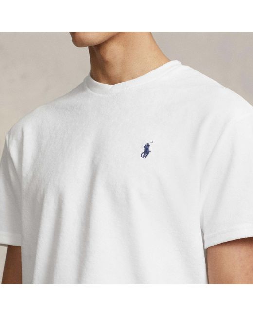 Polo Ralph Lauren White Logo-embroidered Cotton-jersey T-shirt for men