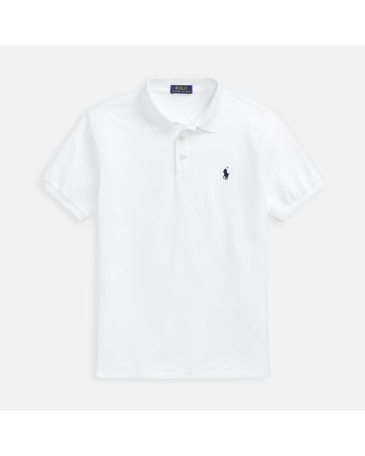Polo Ralph Lauren White Custom Slim Fit Birdseye Polo Shirt for men