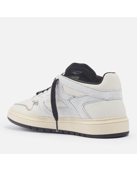 Represent Gray Reptor Leather And Suede Trainers for men