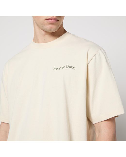 Museum of Peace & Quiet Natural Wordmark Cotton-Jersey T-Shirt for men