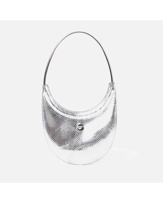 Coperni White Swipe Snake-effect Leather Bag
