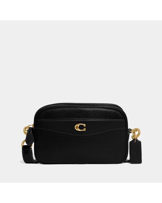 COACH Pebbledleather Camera Bag in Black Lyst UK