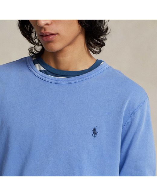 Polo Ralph Lauren Blue Cotton-jersey Sweatshirt for men
