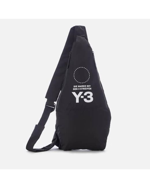 Y-3 Black Y3 Men's Yohji Messenger Bag for men