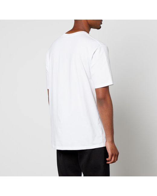 Balmain Cotton Straight Fit Badge T-shirt in White for Men | Lyst