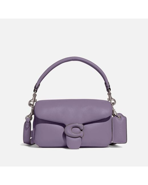 COACH Purple Pillow Tabby Leather Shoulder Bag