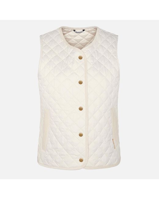 Barbour White Hannah Quilted Recycled Shell Gilet