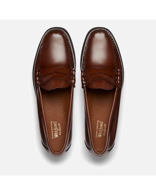 G.H.BASS Brown Larson Moc Penny Loafers for men
