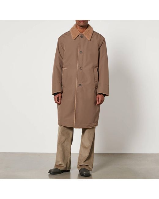 Our Legacy Brown Polar Fleece-Lined Shell Coat for men