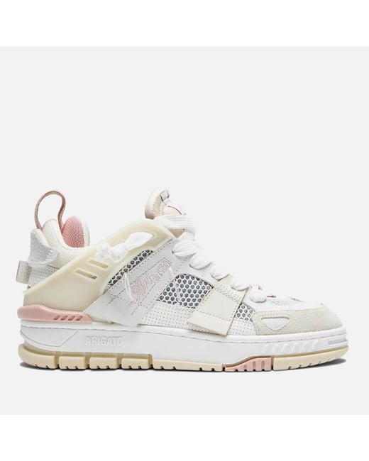 Axel Arigato White Area Patchwork Panelled Leather Sneakers
