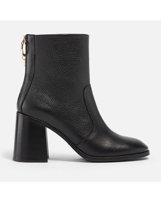 See By Chloé Black Aryel Leather Heeled Boots