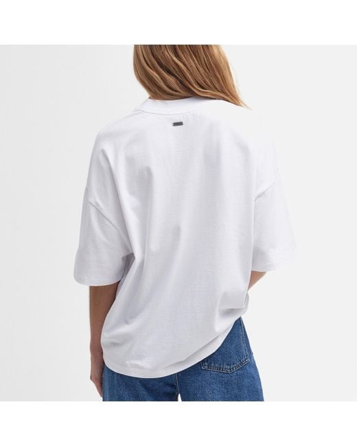 Barbour White Joanne Cotton-Jersey T-Shirt