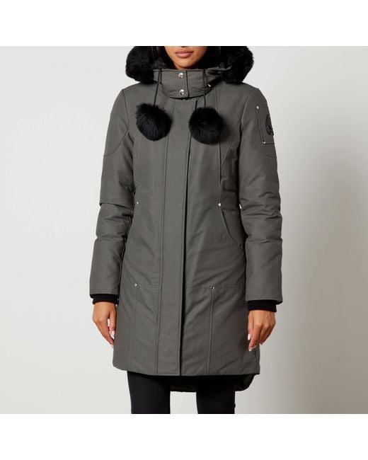 Moose Knuckles Gray Stirling Cotton And Nylon Parka