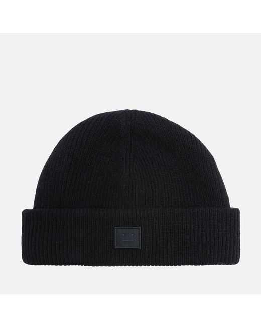 Acne Studios Wool Face Rib Knit Beanie 