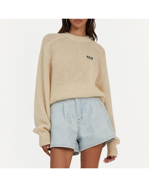 ROTATE BIRGER CHRISTENSEN Blue Lightweight Knit Jumper