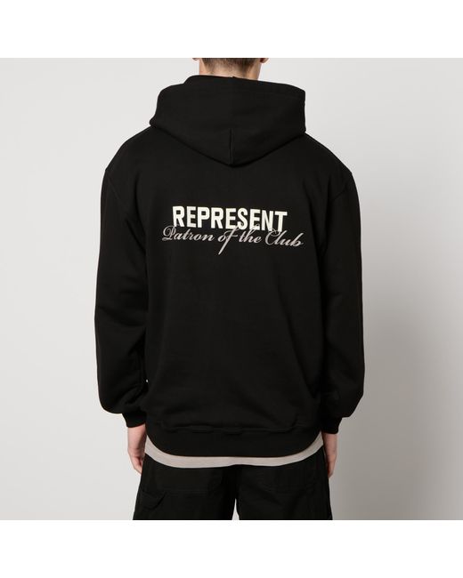 Represent Black Patron Of The Club Cotton-Jersey Hoodie for men