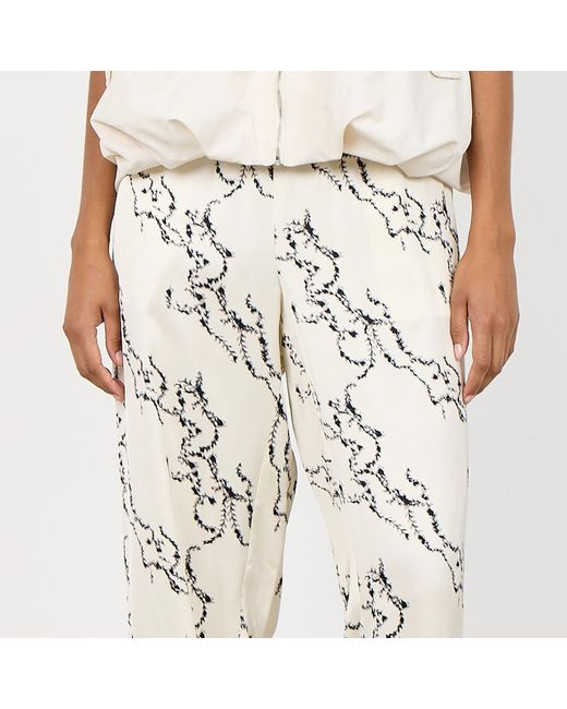 Levete Room Natural Leveté Room Kennedy Floral-Print Woven Trousers