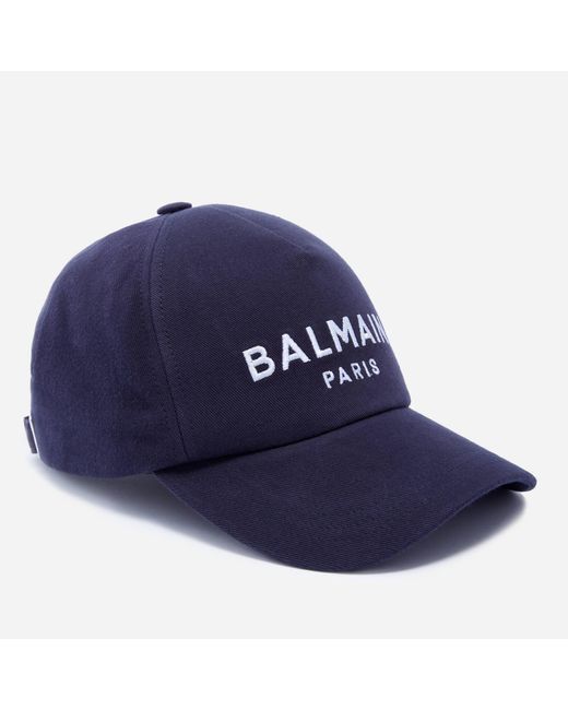 Balmain Blue Cotton Cap for men