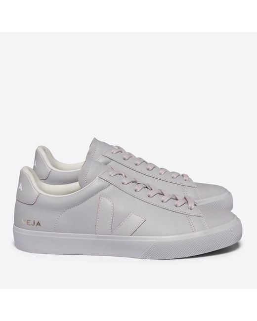 Veja Gray Campo Chrome-free Leather Trainers