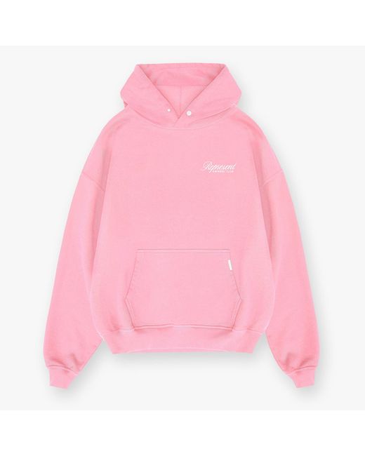 Represent Pink Owner's Club Script Cotton-Jersey Hoodie for men