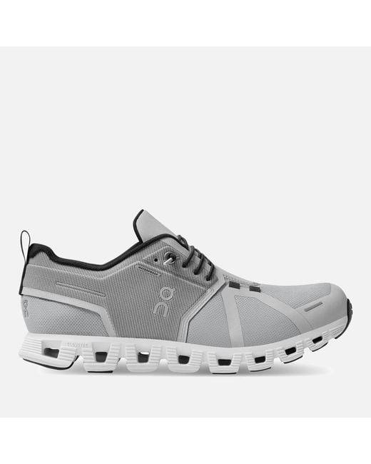 On Shoes Gray Cloud 5 Waterproof Mesh Running Trainers
