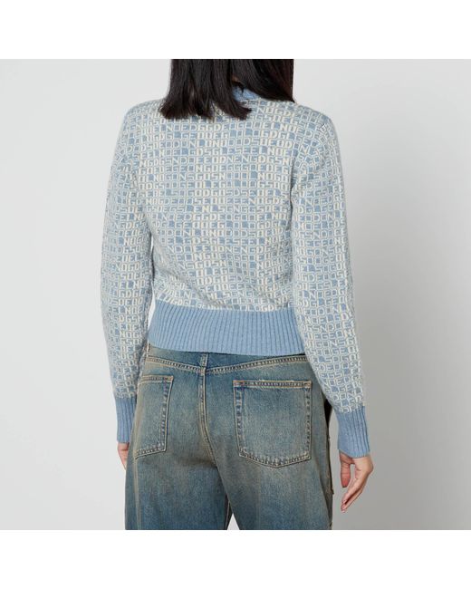 Golden Goose Deluxe Brand Blue Journey W'S Wool And Cashmere-Blend Jumper