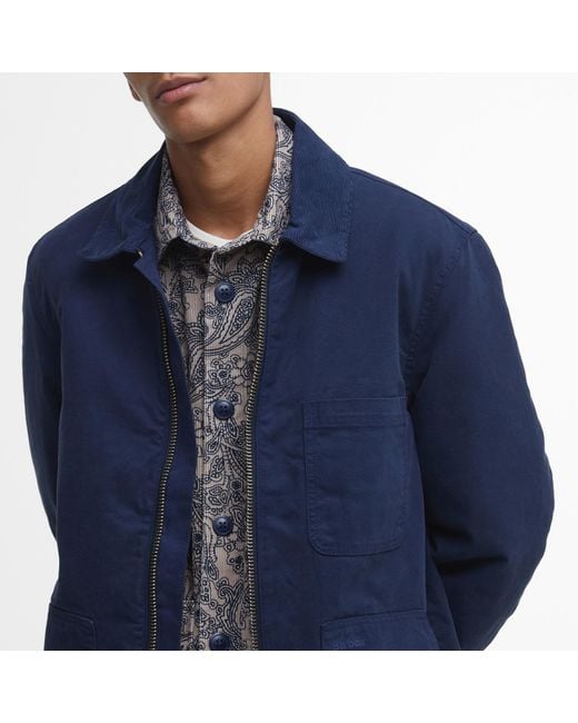 Barbour Blue Tyne Casual Cotton Jacket for men
