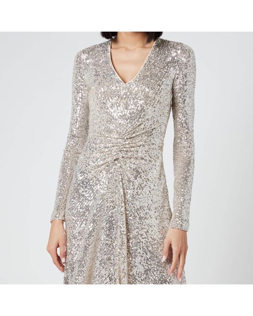 rotate birger christensen silver dress