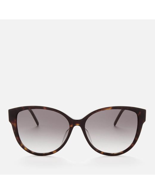 Saint Laurent Multicolor Slm48s Oversized Acetate Sunglasses