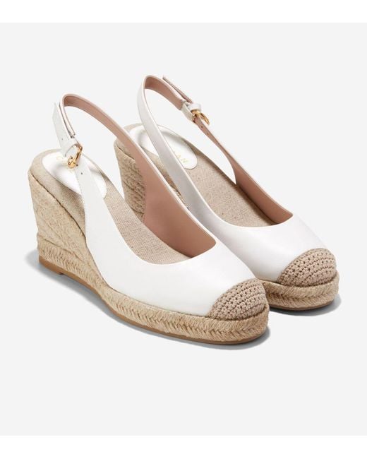 Cole Haan Natural Women's Cloudfeel Espadrille Sling Back Wedges