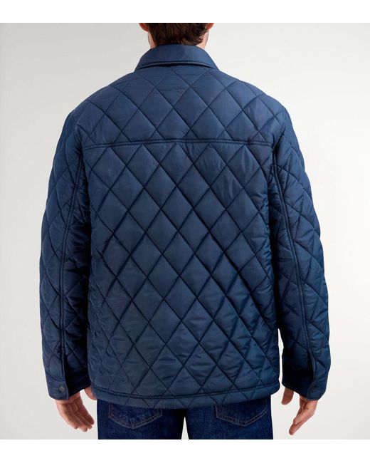 Cole Haan Blue Men's Diamond Quilted Jacket for men