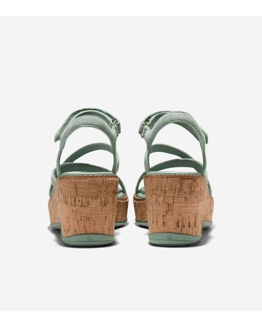 Cole Haan Metallic Women's Grand Ambition Azzura Strappy Wedge Sandal