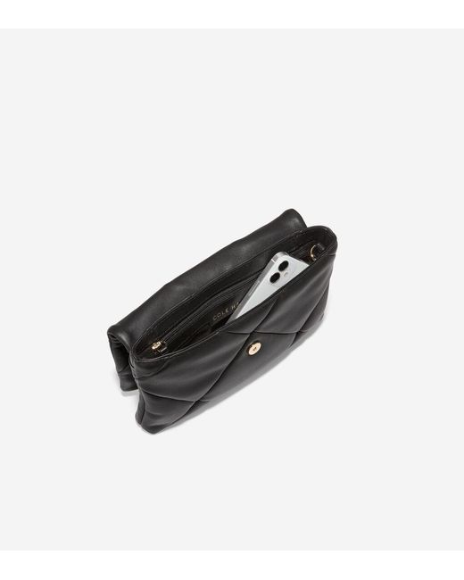 Cole Haan Black Crystal Quilted Clutch