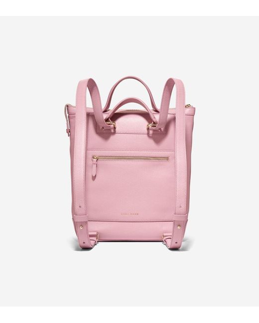 Cole Haan Pink Grand Ambition Small Convertible Luxe Backpack