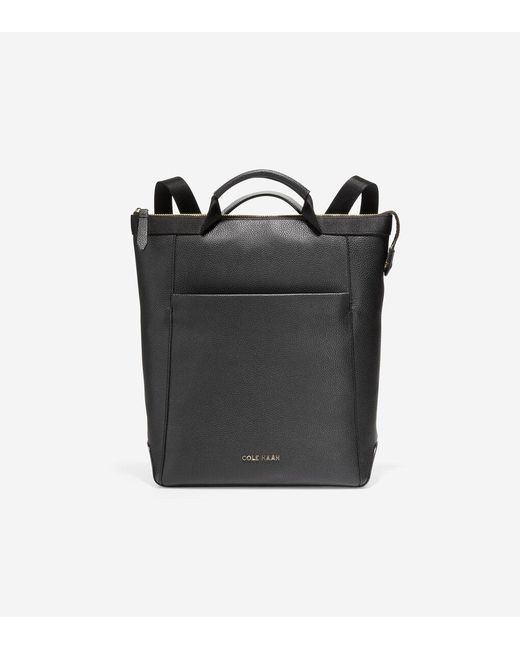 Cole Haan Leather Grand Ambition Small Convertible Backpack in Black | Lyst
