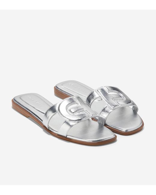 Cole Haan White Women's Chrisee Slide Sandals