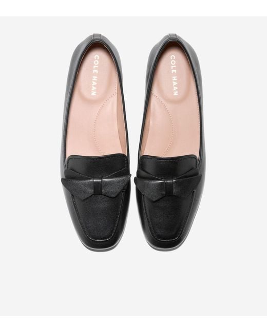 Cole Haan Black Women's Payson Soft Bow Loafers