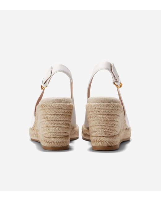 Cole Haan Natural Women's Cloudfeel Espadrille Sling Back Wedges