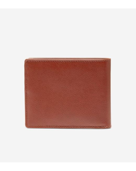 Cole Haan Red Boxshine Extra Capacity Wallet for men