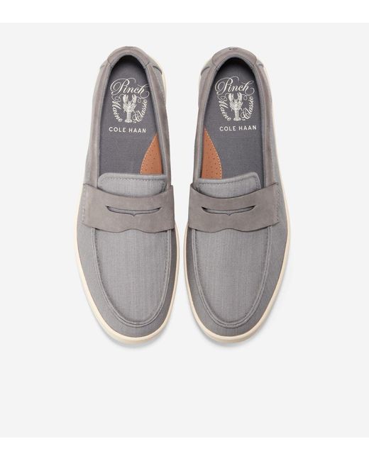 Cole Haan Gray Men's Canvas Pinch Weekender Penny Loafers for men