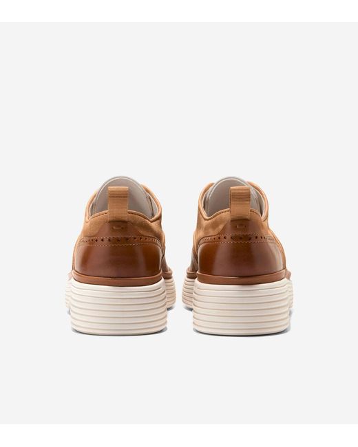 Cole Haan Brown Women's Øriginalgrand City Platform Wingtip Oxfords