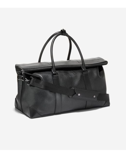 Cole Haan Black Triboro Weekender Bag for men