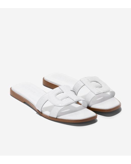 Cole Haan White Women's Chrisee Slide Sandals